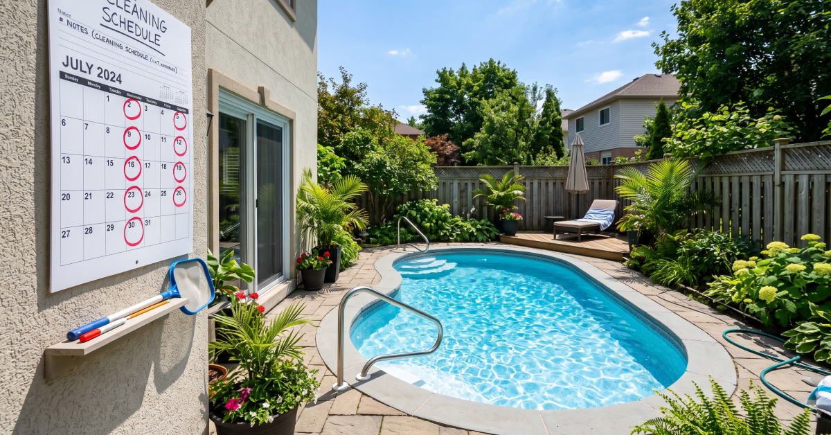 Pool skimmer cleaning schedule Cape Coral